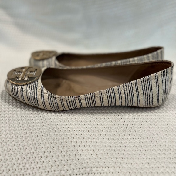 *SALE* TORY BURCH REVA STRIPED FLATS SIZE 9 - Picture 4 of 7